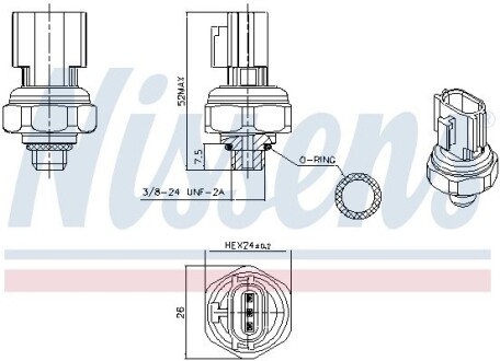 Датчик тиску хладогенту NISSENS 301077