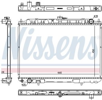 NISSAN Радіатор охолодження двиг. X-TRAIL I 2.2 01- NISSENS 606160