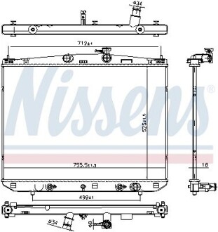 Радиатор охлаждения NISSENS 606827