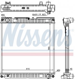 Радіатор системи охолодження man tg-l (05-) NISSENS 67224A