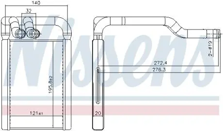 KIA Радіатор опалення PICANTO II 11- NISSENS 707324
