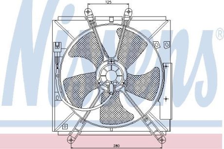 TOYOTA Вентилятор радіатора двиг. COROLLA 94-01 NISSENS 85330 (фото 1)