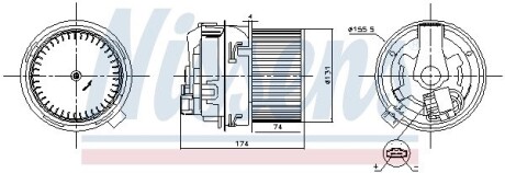 Вентилятор салона NISSENS 87591