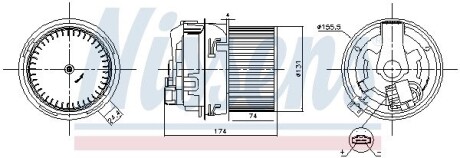 Вентилятор салона NISSENS 87593