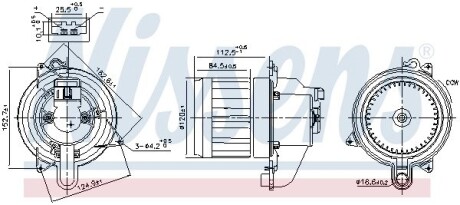 Вентилятор салона NISSENS 87609