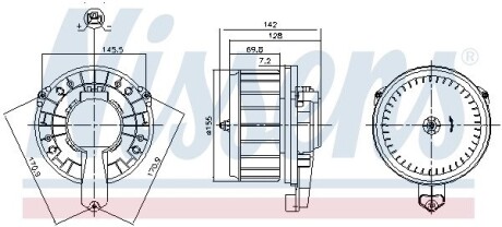 Вентилятор печки NISSENS 87670