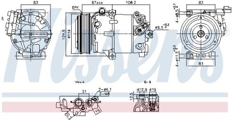 HYUNDAI Компресор кондиціонера ELANTRA V 1.8 10- NISSENS 890897 (фото 1)