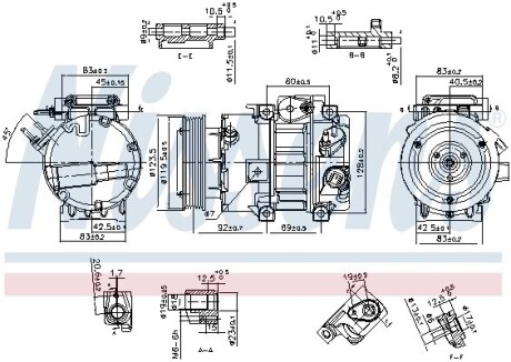 KIA Компресор кондиціонера SORENTO III 2.4 15- NISSENS 890917 (фото 1)