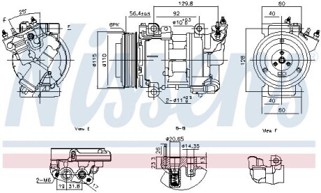 Компресор кондицiонера NISSENS 891016