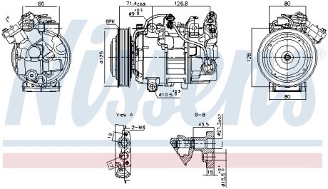 Компрессор кондиционера RENAULT GRAND SCENIC/ MEGANE (2016) NISSENS 891043 (фото 1)