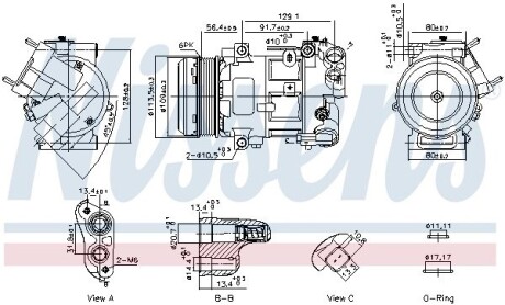 OPEL Компресор кондиціонера CORSA F 1.2 19-, PEUGEOT, DS NISSENS 891103