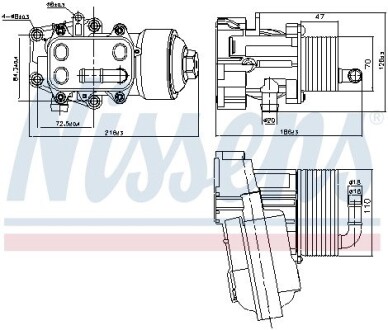 Радіатор масляний NISSENS 91315