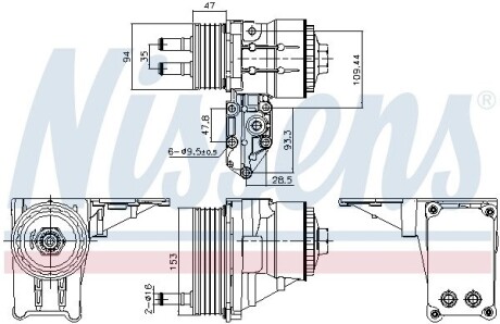 Радіатор оливний NISSENS 91328