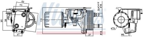 Радиатор масляный с корпусом масляного фильтра NISSENS 91337