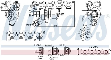 BMW Турбіна 1 (F20), 3 (F30, F80), 3 Gran Turismo (F34), 4 (F33, F83), 5 (G30, F90) NISSENS 93344