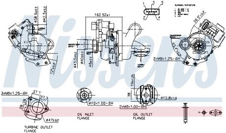 FORD Турбіна TRANSIT CONNECT, TOURNEO CONNECT, MONDEO IV, S-MAX NISSENS 93463