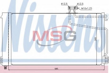 Радiатор кондицiонера NISSENS 940145