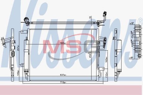 LAND ROVER Радіатор кондиціонера (конденсатор) з осушувачем RANGE ROVER III 3.6 D 06- NISSENS 940481 (фото 1)