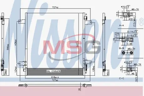 NISSAN Радіатор кондиціонера (конденсатор) PATROL VI 5.6 10-, INFINITI QX56 10-, QX80 13- NISSENS 940619