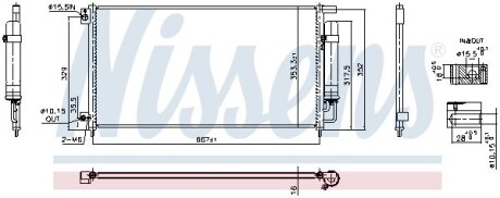 HONDA Радіатор кондиціонера (конденсатор) ACCORD 3.0 02- NISSENS 940926 (фото 1)