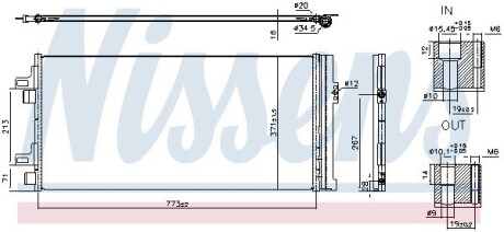 FIAT Радіатор кондиціонера (конденсатор) з осушувачем DUCATO 2,3 D 19- NISSENS 940962