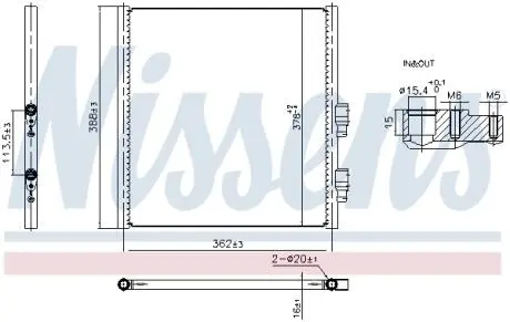 Радіатор кондиціонера NISSENS 941308