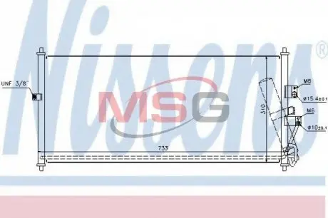 Радиатор кондиционера NISSENS 94521