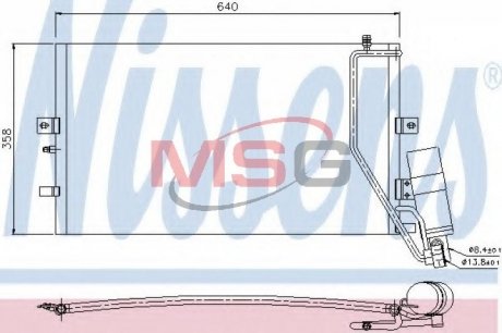 Радiатор кондицiонера NISSENS 94862