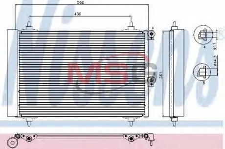 Радиатор кондиционера NISSENS 94870