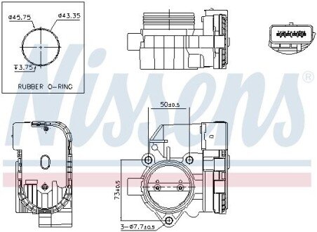 Корпус дросельної заслiнки NISSENS 955006