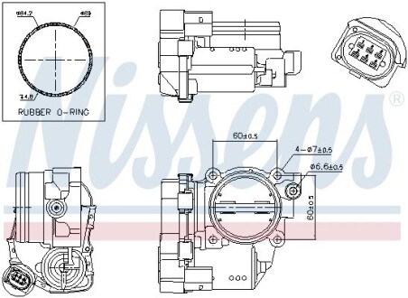 VW Дросельна заслонка GOLF PLUS V, PASSAT B6, TOURAN VAN, SKODA, AUDI NISSENS 955032