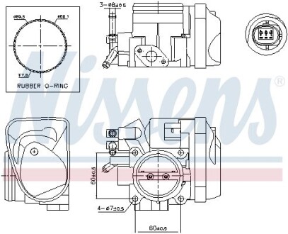 VW Дросельна заслонка Audi A3, Caddy III, Golf IV,V, Polo, Touran, Skoda Octavia 1.6 NISSENS 955043