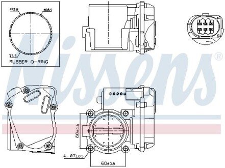 Корпус дросельної заслiнки NISSENS 955058