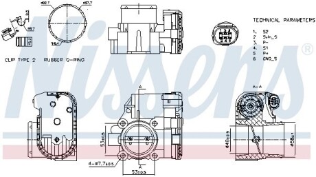 FORD Дросельна заслонка FIESTA 08-, B-MAX, FUSION NISSENS 955093 (фото 1)