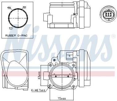 BMW Дросельна заслонка 3 (E46), 5 (E60), X3 (E83) NISSENS 955113