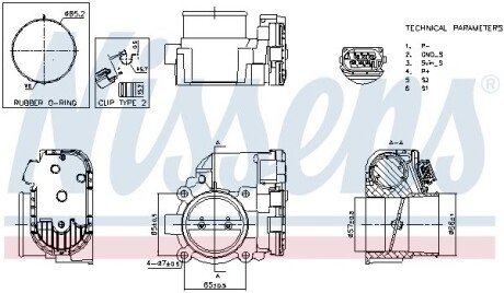 Корпус дросельної заслiнки NISSENS 955193