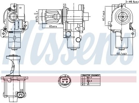 Клапан рециркуляції відпрацьованих газів NISSENS 98216