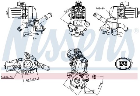 Клапан рециркуляції відпрацьованих газів NISSENS 98238