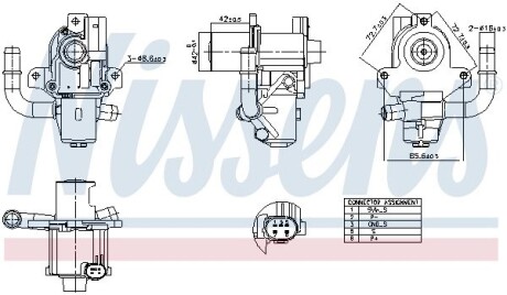 Клапан рециркуляції відпрацьованих газів NISSENS 98264