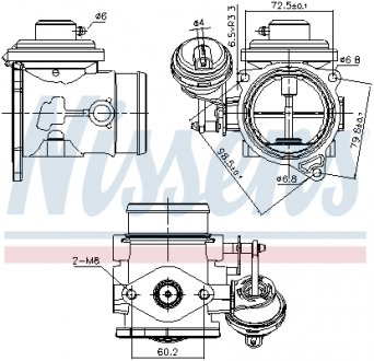 Клапан рециркуляціі ВГ (EGR) NISSENS 98301