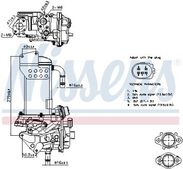 Клапан рециркуляции отработавших газов NISSENS 98325