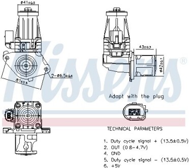 Клапан рециркуляции отработавших газов NISSENS 98377