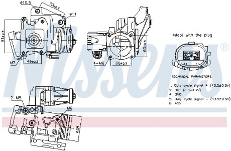 Клапан рециркуляции отработавших газов NISSENS 98387