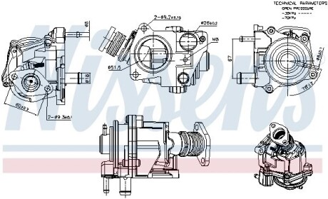 Клапан рециркуляції відпрацьованих газів NISSENS 98424