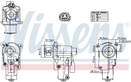 Клапан рециркуляции отработавших газов NISSENS 98552