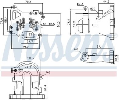 Радiатор рециркуляцiї ВГ First Fit NISSENS 989313 (фото 1)