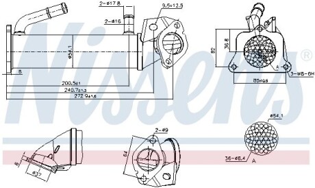 EGR cooler NISSENS 989322