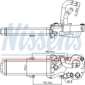 Радиатор отработанных газов VW JETTA (2005) 2.0 TDI NISSENS 989412 (фото 1)