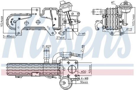 Радiатор рециркуляцiї ВГ First Fit NISSENS 989420