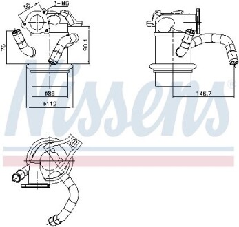 Радiатор рециркуляцiї ВГ First Fit NISSENS 989421